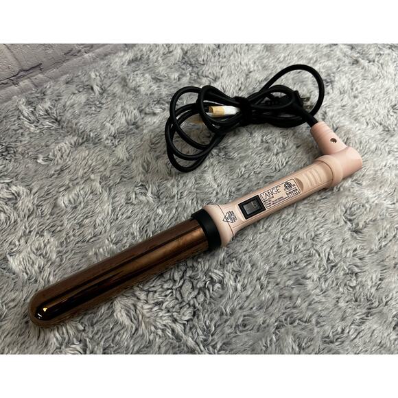 L'ange Other - L'ange Hair Curling Wand #HT015B Blush Pink Rose Gold Corded Hot Hair Tool